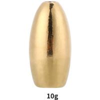 10 Pièces Plombs de Pêche en Cuivre Résistant à la Corrosion, Accessoires de Pêche (10g)