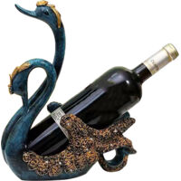 Élégant Rack à Vin Cygne Bleu - Meuble de Décoration Innovant pour Bureau et Salon