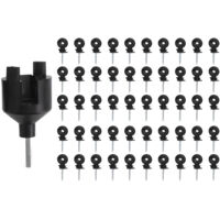 50 Pièces Isolants pour Clôture Électrique, Isolateurs à Visser pour Poteaux Bois, avec Outil de Pose et Douille Isolante