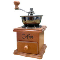 Moulin à café manuel rétro italien portable en acier inoxydable marron pour maison