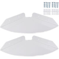 2 étagères d'angle murales transparentes pour salle de bain, chambre ou salon - Support flottant design moderne