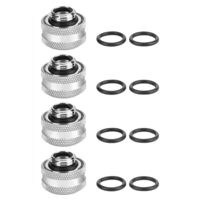4 Pièces / Pack Raccords de Compression pour Tube Acrylique Rigide OD 16mm Argent