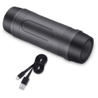 Enceinte Bluetooth Vélo Portable Imperméable avec Power Bank et Lampe Torche