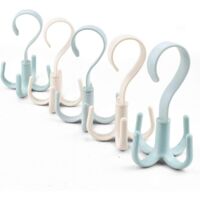 360 Degree Rotating Multifunctional Hook For Belt Hanger Scarf Tie Rack Holder Hook For Closet Organizer Rotatable Hook For Home Wardrobe(5pcs)