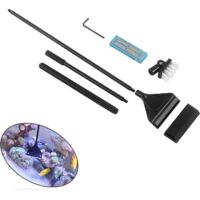 aluminum Magnesium Alloy Aquarium Scraper Cleaner Brush With Stainless Steel Blades For Fish Reef Plant Glass Tank