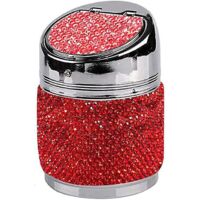 cendrier De Voiture Amovible, Cendrier Avec Couvercles, Paillette Strass Brillante Glitter Voiture Portable Cendrier,auto Voiture Sans Fume De Cig