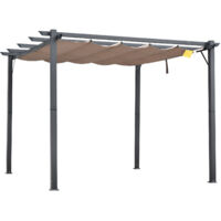 Pergola en Aluminium 3x3 m avec Toit Rétractable UV et Structure Grise pour Jardin
