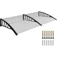 Tettoia en Polycarbonate et Aluminium pour Balcon, 200x96 cm, Protection Solaire et Pluie