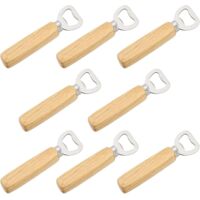 8 Pieces Wooden Handle Beer Bottle Opener, Bottle Opener With Wooden Handle, Beer Bottle Opener With Wooden Handle, For Home, Kitchen, Bar, Gift(a