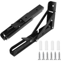 folding Bracket Stainless Steel Folding Console Bracket, Folding Shelf Brackets, Heavy Load Retractable Folding Console Bracket, For Garage, Kitch