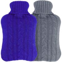 hot Water Bottle, Leak Proof Thermoplastic Hot Water Bag With Soft Knitted Cover, Perfect Gift For Mother Father