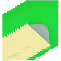 Papier autocollant A4 - Étiquettes autocollantes A4 8,27 x 11,69 pouces Vert fluorescent