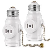 Adaptateur pour 2 prises de courant, douille E26 vers répartiteur de prise --
