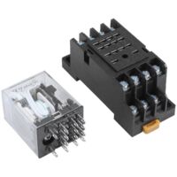 Relais électromagnétique HH54P, bobine 24 V CC, 4PDT, borne 14 broches