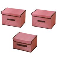 Boîte de rangement en tissu, boîte de rangement pliable avec couvercle, panier de rangement ---