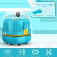 Aspirateur de bureau, aspirateur de table portatif, bleu--