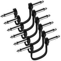 Lot de 6 câbles patch pour guitare de 6 pouces, câble pour pédale d'effet pour instrument de guitare --