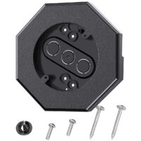 Kit de montage pour bardage octogonal, lampes de bardage verticales noires 8141