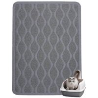 Tapis pour litière pour chat, grand tapis anti-dispersion de litière pour chat ---