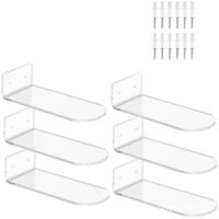 Présentoir à chaussures flottant en plastique, présentoir mural pour chaussures de sport --