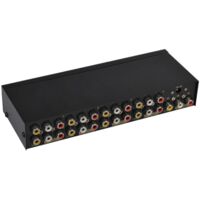 Répartiteur audio/vidéo composite RCA 8 voies (1 entrée, 8 sorties) pour TVHD
