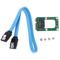 Câble d'extension SATA Mini SATA vers adaptateur d'extension SATA 7 broches, alimentation et données SATA