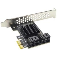 Carte d'extension contrôleur SATA III PCIe 4 ports, adaptateur PCIe 1X vers SATA 3.0