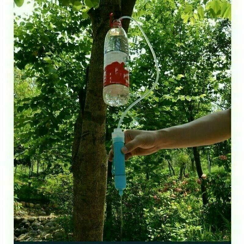 Paille filtrante de survie - Filtre à eau portable + Gourde pliante OF