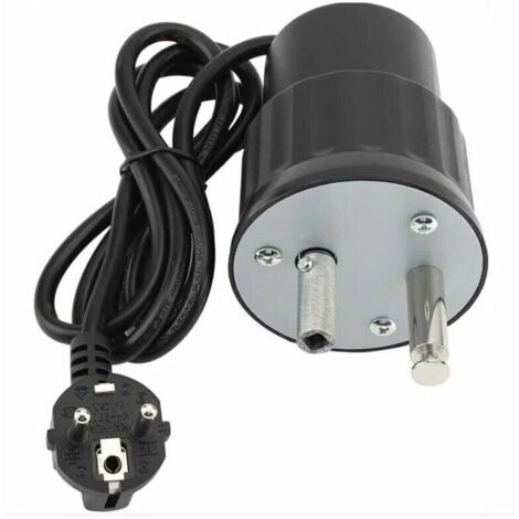 Moteur tourne broche électrique en aluminium – Charge nominale 0-24kg – Vitesse variable 1/3RPM – Pour barbecue camping extérieur
