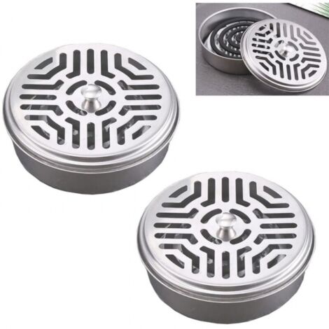 2 Pièces Supports en Spirale de Moustiques en Acier Inoxydable, pour Bobines de Moustiques, Support Spirale Anti Moustique Bobine, pour Maison, Jardin, Camping, Pêche, Voyage, Extérieur (1/5)