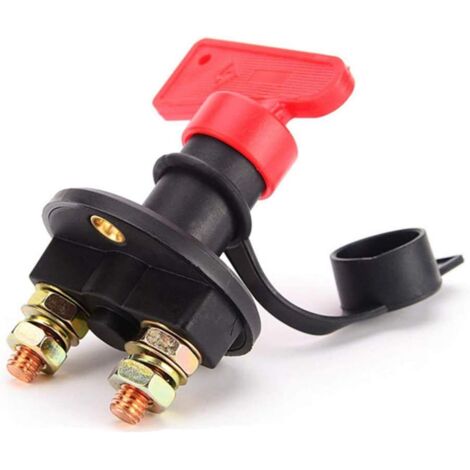 Coupe Circuit Batterie, Universel Isolateur de Batterie, Convient pour Voiture, Camping-Car, Interrupteur Universel d'Arrêt d'Urgence de Pompe de Cale de Yacht (1/5)