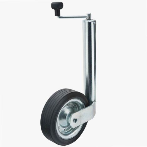 Roue jockey renforcée 500 kg – Ø 60 mm – Tube en acier galvanisé – Galet plein à jante acier pour remorque et camping-car – Winterhoff (1/5)