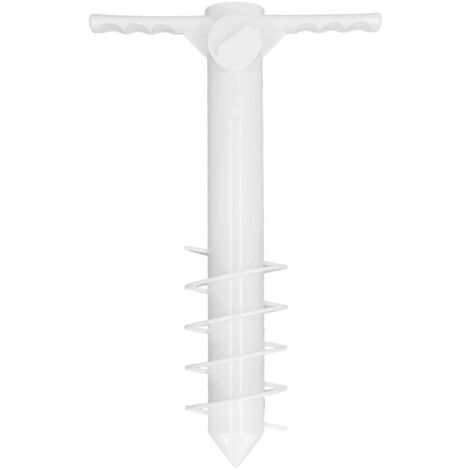 Ancrage de Sable pour Parasol de Plage, Support de Parapluie Multifonction Sécurisé avec Base de Parasol D'extérieur Robuste avec Tarière à Vis D'ancrage au Sol pour Parc Aquatique de Pelouse de Plage (1/4)