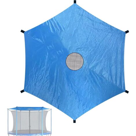 Auvent de trampoline 2,4 m – Tente imperméable Oxford – Protection UV – Installation facile – Compatible avec trampolines à 6 poteaux