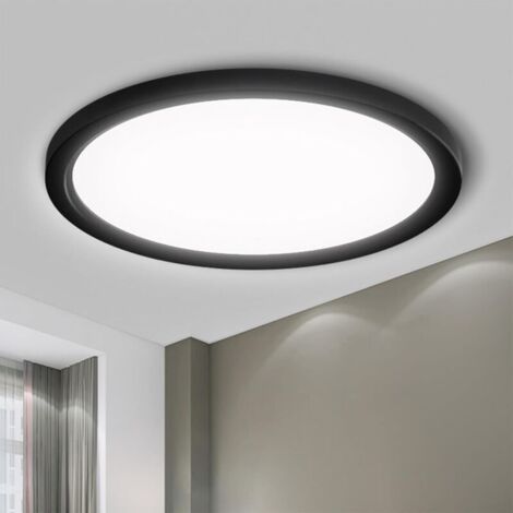 Plafonnier LED, Lampe de Salle de Bain Étanche IP44 Ronde Plate 18W 6000K 1980LM Lampe Simple Moderne Mince pour Salon Chambre Cuisine Balcon Couloir Sous-Sol Bureau, 230  23mm [Classe énergétique E] (1/5)