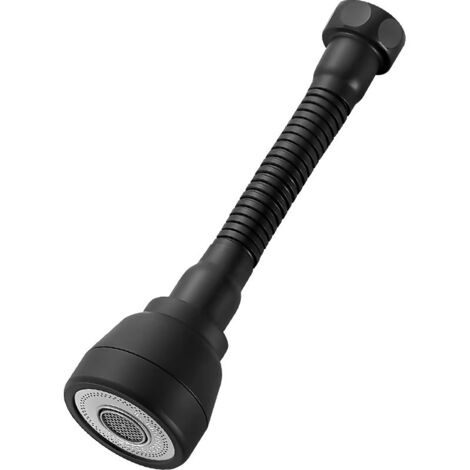 3 Modes Tête Douchette Evier Cuisine,360 Degrés Embout Robinet Cuisine Douchette,Adaptateur Economiseur D'eau ,Aérateur de Robinet Pivotant(Noir) (1/5)