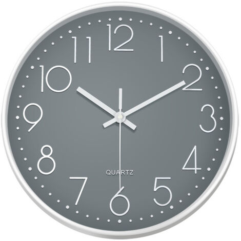 [12 pouces 30cm] horloge murale silencieuse élégante horloge murale créative à échelle numérique stéréoscopique horloge horloge sans trou (1/5)