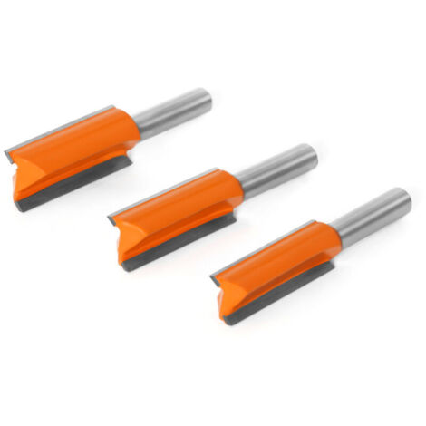 3Pcs 8mm Queue Fraises de Fraisage extra longues, Fraise à Bois Fraise Extra-longue Fraise droite à bout (1/5)