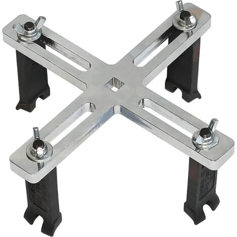 Clé de couvercle de réservoir de carburant réglable 4 mâchoires Bouchon démontage d'expéditeur de pompe à carburant enlever l'outil de clé 55mm-160mm (1/5)