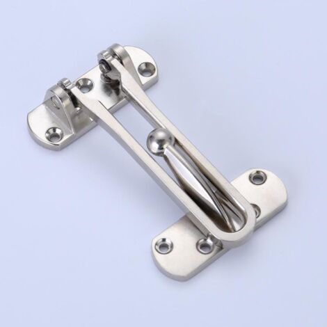 2Pack Entrebailleur de Sécurité Porte Acier Fenêtre Garde Verrou Porte d'Entrée Sans Chaîne Loquet de Verrouillage Pour Fenêtre Porte (1/4)