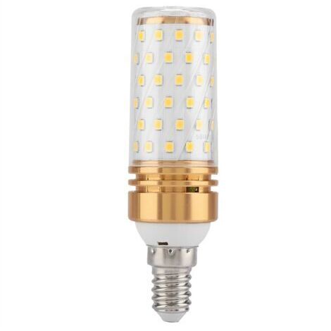 Ampoule LED E14 16W blanc chaud en forme d'épi de maïs, AC85-240V, alliage doré (1/5)