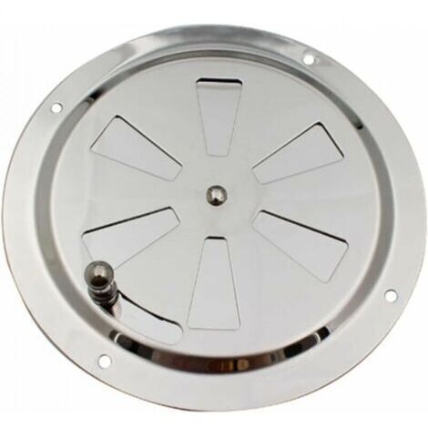 125mm Grille d'aération circulaire, bouches d'aération réglables entrée et sortie d'air en inox (1/4)