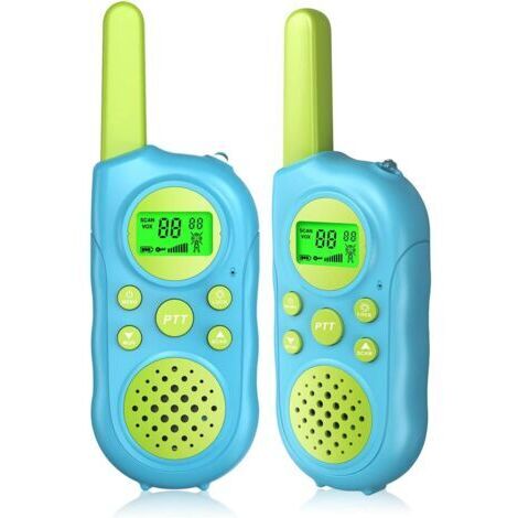Talkie Walkie Enfants, Talkie Walkie Batterie avec 22 Canaux, Lampe De Poche, Portée De Communication 3km, Toki Walki À Partir De 3 Ans Garçons, Filles, Cadeau De Noël des Enfants,Camping (1/4)
