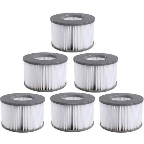 Bluedeer – Lot de 6 cartouches filtrantes de rechange pour piscine gonflable – Surface filtrante 4000 cm² – Compatible avec Mspa et Ruikalucky (1/5)