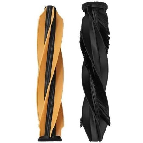 Lot de 2 brosse à rouleau double de rechange pour aspirateur robot Dreame pour x50 Pro, silicone souple et poils pour poils d'animaux, kit d'accessoires d'installation (1/5)