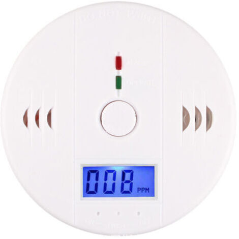 Détecteur de Monoxyde de Carbone, Détecteur de CO Intelligent avec l'Écran LCD, avec Bouton de Test et Voyant d'état LED (1PC, 10x3,7 cm) - Bluedeer