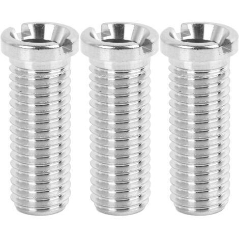 Lot de 3 vis creuses pour évier M12 x 35 mm en acier inoxydable pour vanne à panier filtrant, vis d'évier de 35 mm, vis creuse en acier inoxydable 304 pour évier de cuisine (1/5)