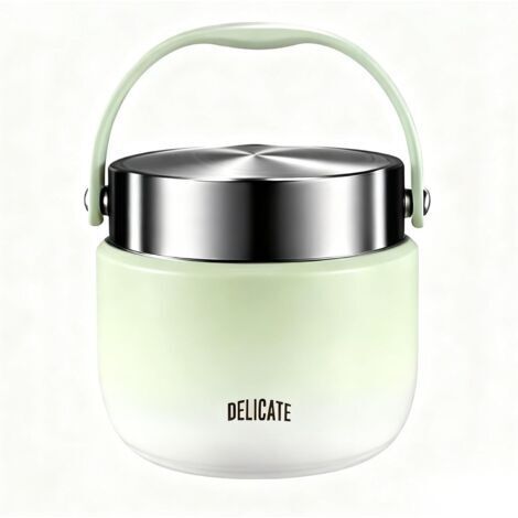 1200ml Récipient Isotherme pour Aliments avec Couvercle & Cuillère, Boîte Alimentaire Repas Chaud en Acier Inoxydable, Gamelle Soupe Thermos Anti-Fuite, Box Lunch Maintien pour Ecole, Camping, Bureau