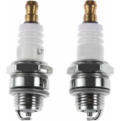 Ahlsen Bougie d'allumage l7t de Tronçonneuse et Débroussailleuse pour Moteur à Deux Temps,430/520 Accessoires Bougie,Accessoires pour scie à chaîne 2pcs (1/5)