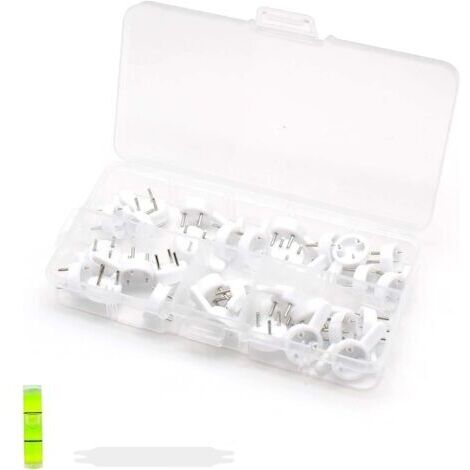 Ahlsen Fixation Cadre Sans Percer, 30 Pièces Accroche Murale Sans Percer, Crochet Tableau, Aucune Trace de Suspension, Convient pour Accrocher des Tableaux, Broderies, Photos de Mariage (1/4)